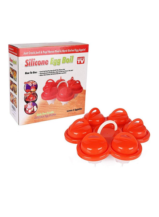 Non-stick Egg Boiler Red/White - Image 3