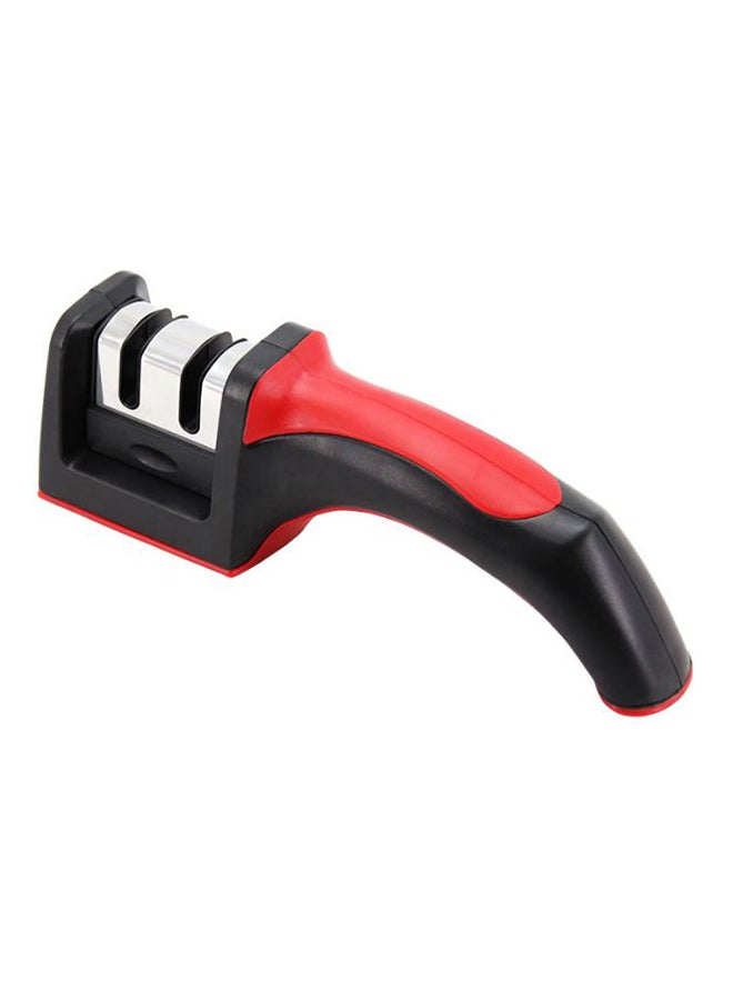 Stainless Steel Knife Sharpener Black/Red/Silver - Image 1