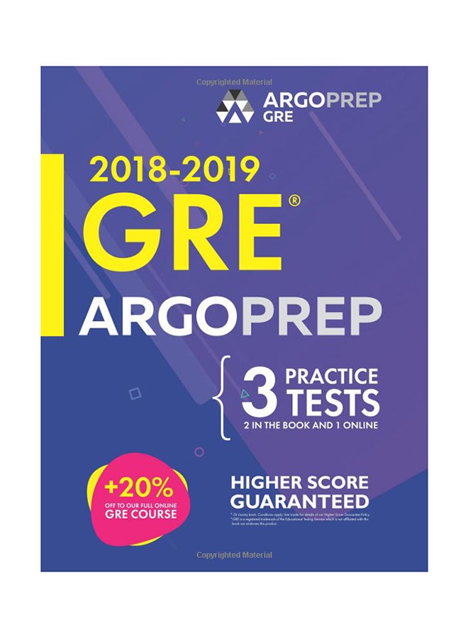 GRE By Argoprep: 3 Practice Tests paperback english - 16-Sep-18