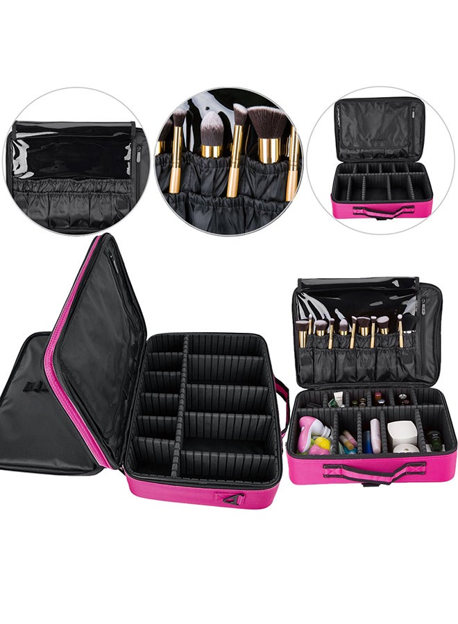 Professional Cosmetic Case With Detachable Strap Pink - Image 3