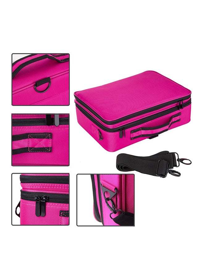Professional Cosmetic Case With Detachable Strap Pink - Image 4