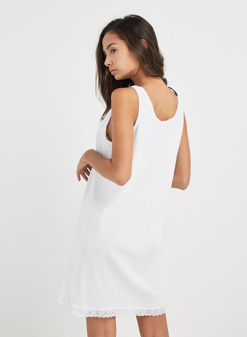 SLUGGER - Lace Detailed Nightwear Slip White - Image 1