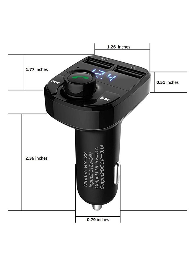 ماركة غير محددة مشغل وجهاز إرسال FM للسيارة بخاصية البلوتوث بدون استخدام اليدين مع شاحن USB  - Image 3