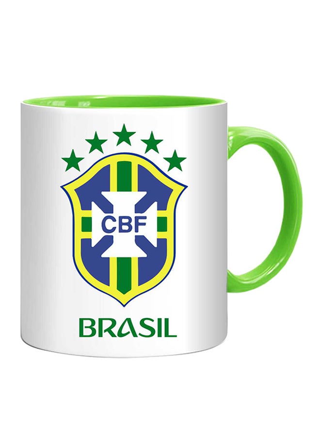 Fm Styles - Brasil Logo Printed Mug Green/White/Yellow - Image 1