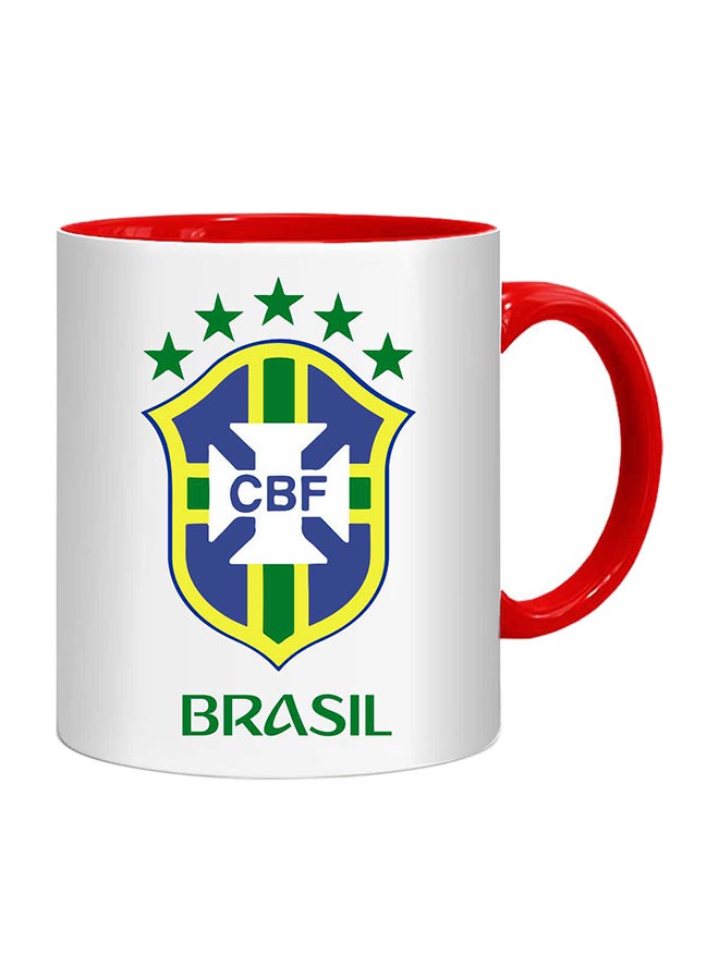 Fm Styles - Brasil Logo Printed Mug Red/White/Blue - Image 1