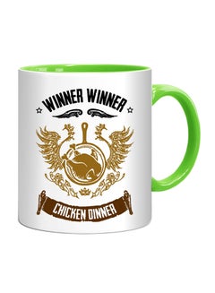 PUBG Winner Winner Chicken Dinner Printed Mug Green/White/Black