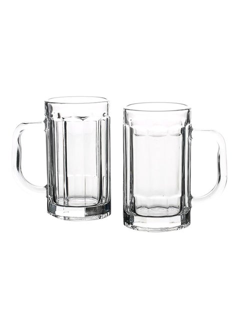 2-Piece Juice Mug Set Clear 13.5x7.5cm