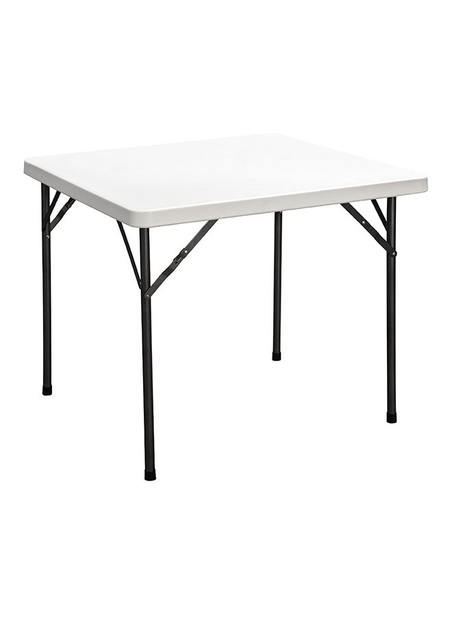 Foldable Buffet Table White/Black 88x75x88centimeter
