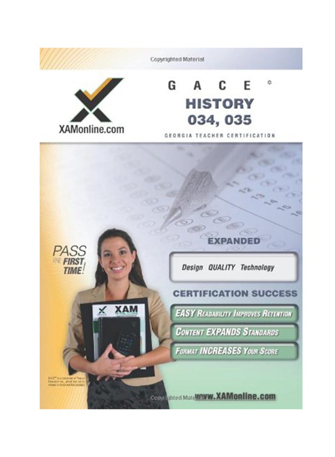 GACE History 034, 035 Teacher Certification Exam Study Guide paperback english - 1-May-08 