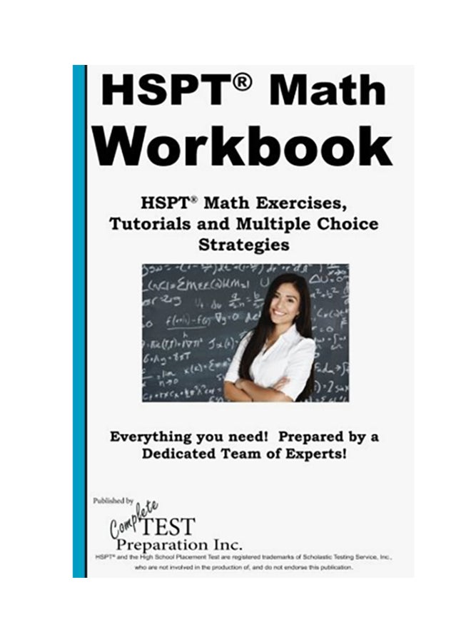 HSPT Math Workbook: HSPT Math Exercises, Tutorials And Multiple Choice Strategies paperback english - 19-Jul-16 