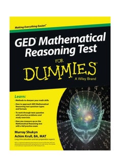 GED Mathematical Reasoning Test For Dummies Paperback English by Murray Shukyn - 28-Sep-15 
