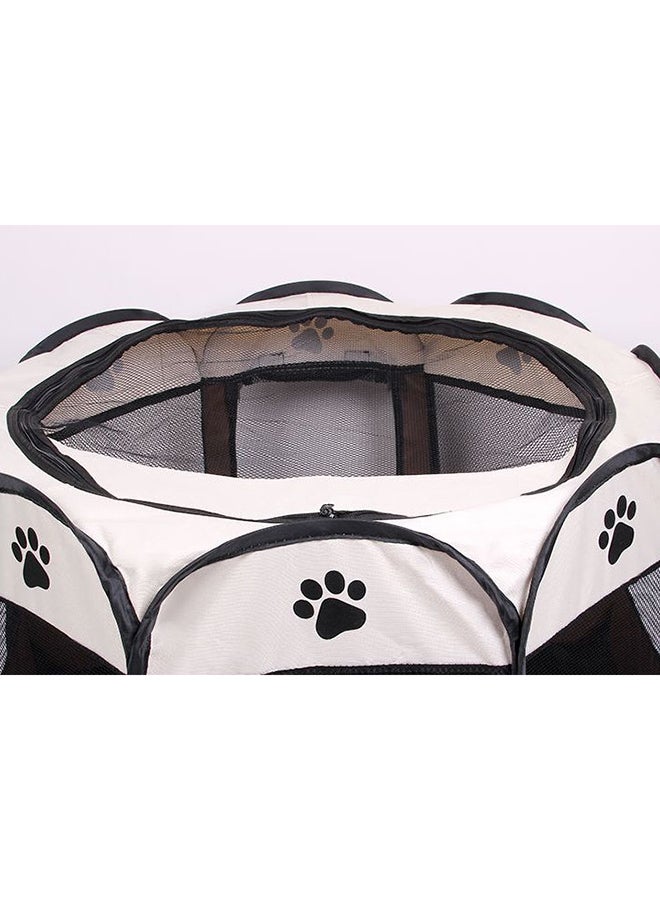Foldable Pets Play Tent White/Brown/Black - Image 3