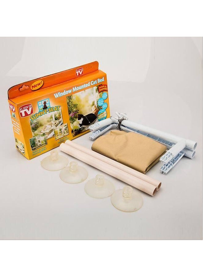 Sunny Seat Window Mounted Cat Bed Beige/White - Image 3