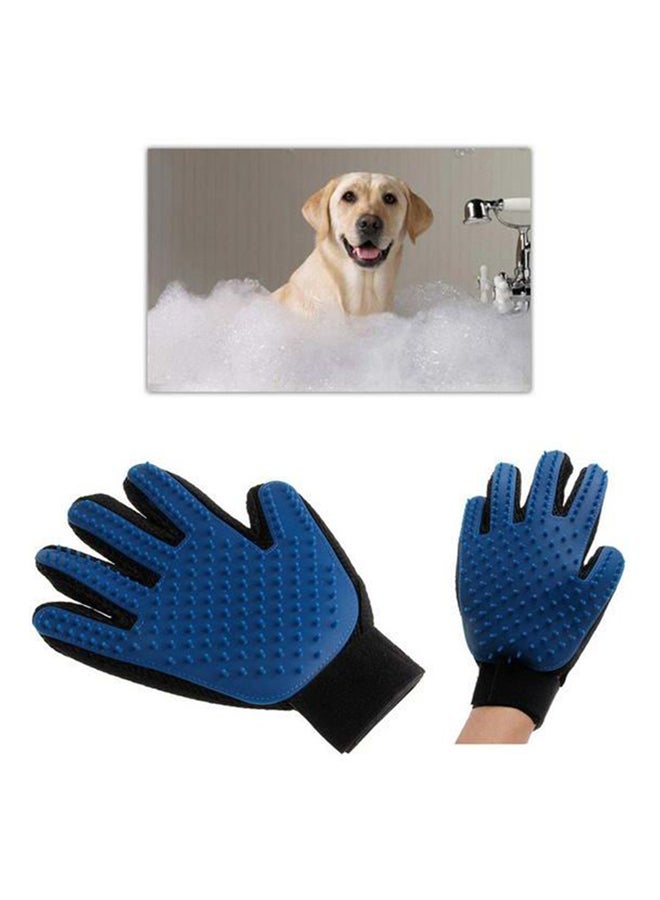 Generic Pet Grooming Gloves Blue/Black - Image 2