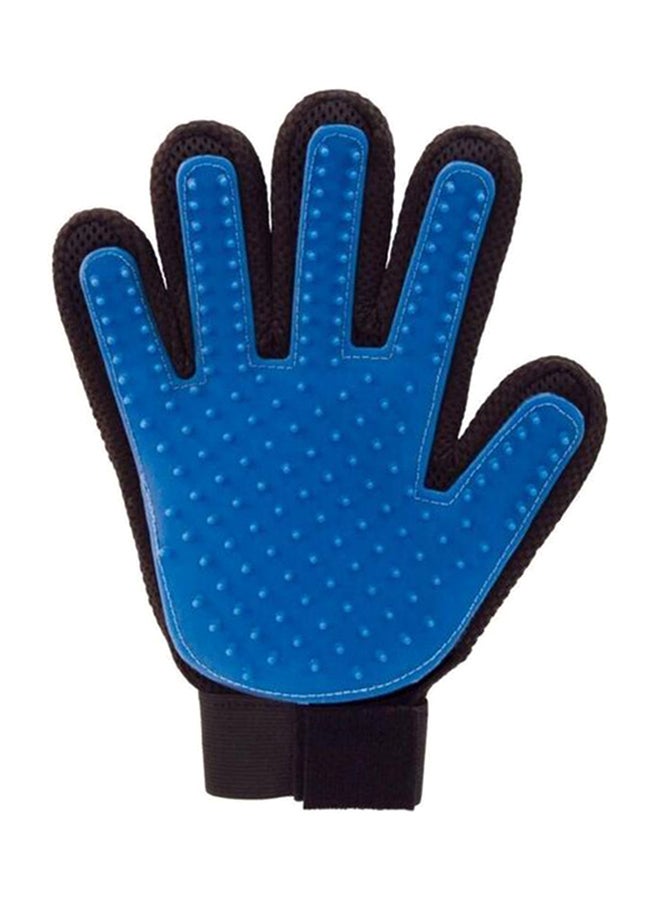 Real Skin Pet Grooming Glove Blue/Black  - Image 1