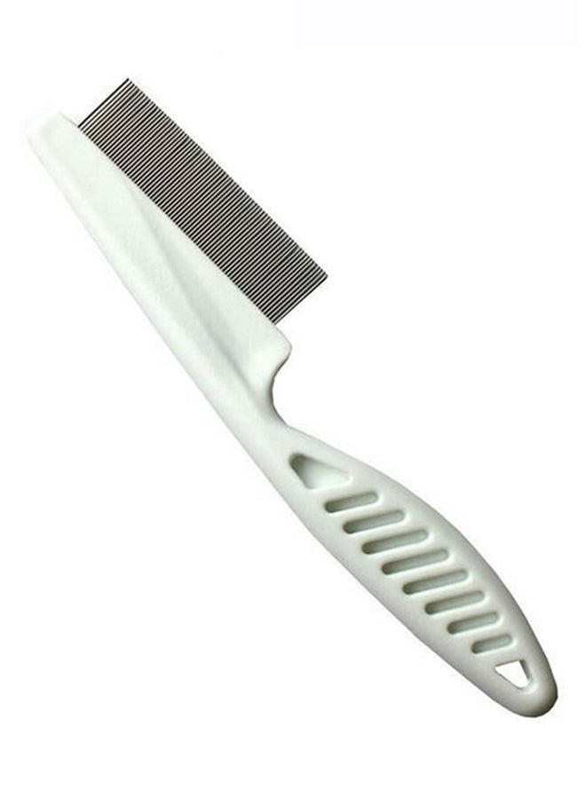 Real Skin Pet Grooming Comb White/Silver 
