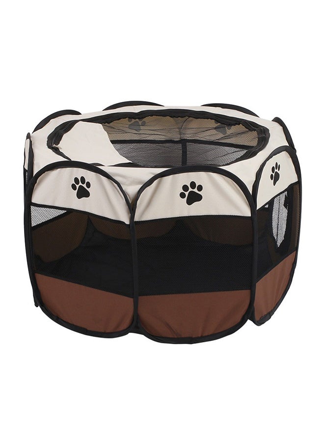 Generic Foldable Pet Tent Brown/White/Black L 