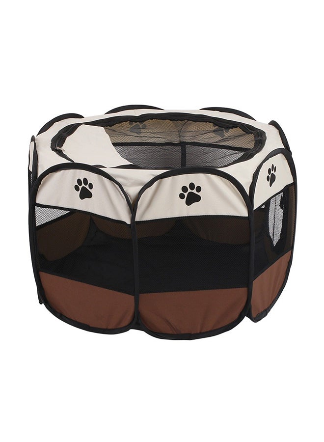 Wiiguda Foldable Pet Tent Brown/White/Black S  - Image 1