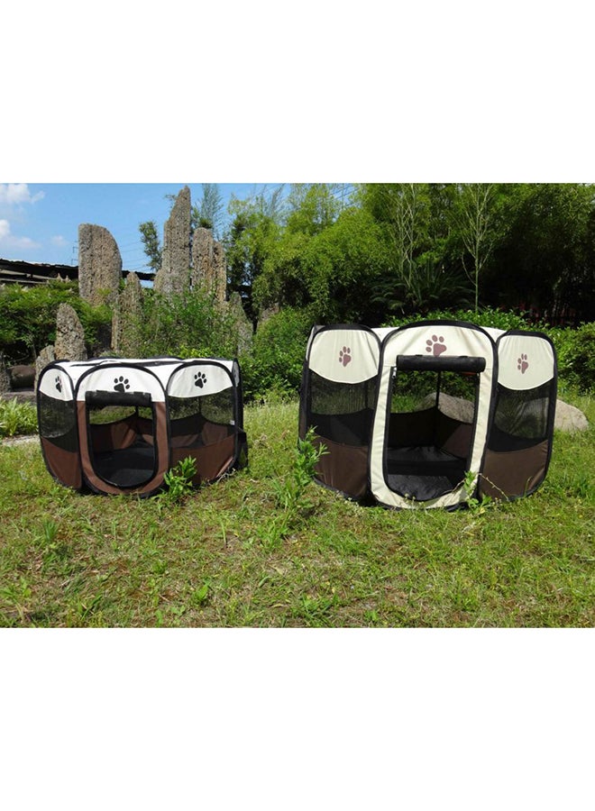 Wiiguda Foldable Pet Tent Brown/White/Black S  - Image 3