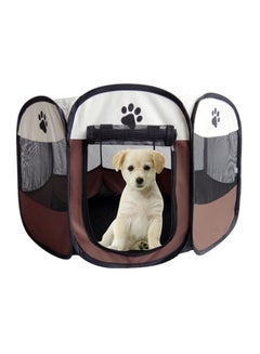 Wiiguda Foldable Pet Tent Brown/White/Black S  - Image 2