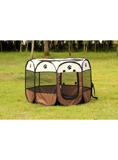 Generic Foldable Pet Tent Brown/White/Black L  - Image 3
