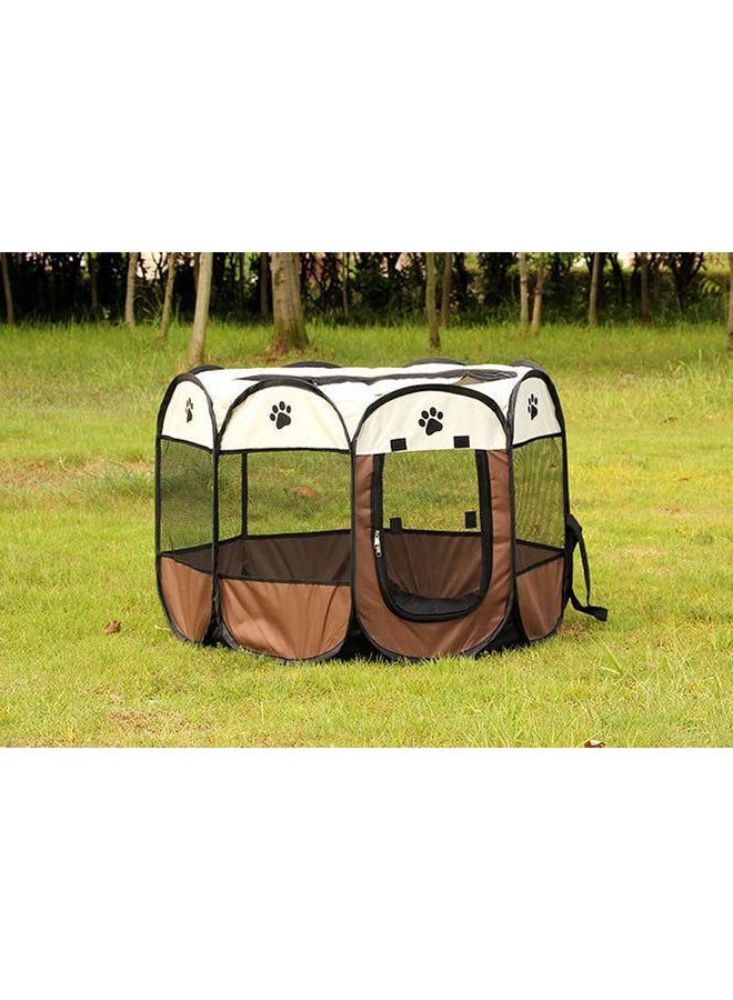 Generic Foldable Pet Tent Brown/White/Black L  - Image 3