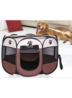 Generic Foldable Pet Tent Brown/White/Black L  - Image 4