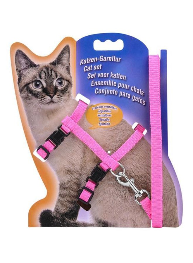 Adjustable Nylon Harness Pink/Black - Image 1
