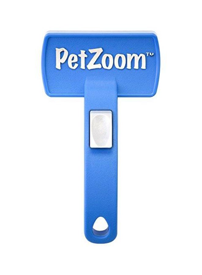 Petzoom - Self Cleaning Grooming Brush Blue/White - Image 1