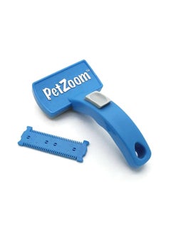 Self Cleaning Grooming Brush Blue/White