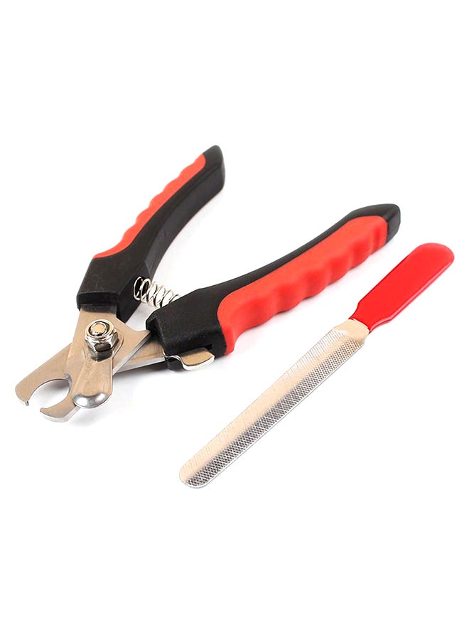 Ferplast Nail Clipper With File Black/Red/Silver  - Image 1