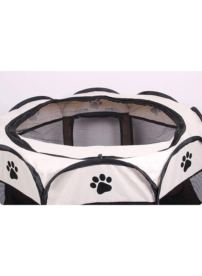 منزل الكلاب بتصميم قابل للطي لأغراض اللعب بني/أبيض/أسود L - Image 2