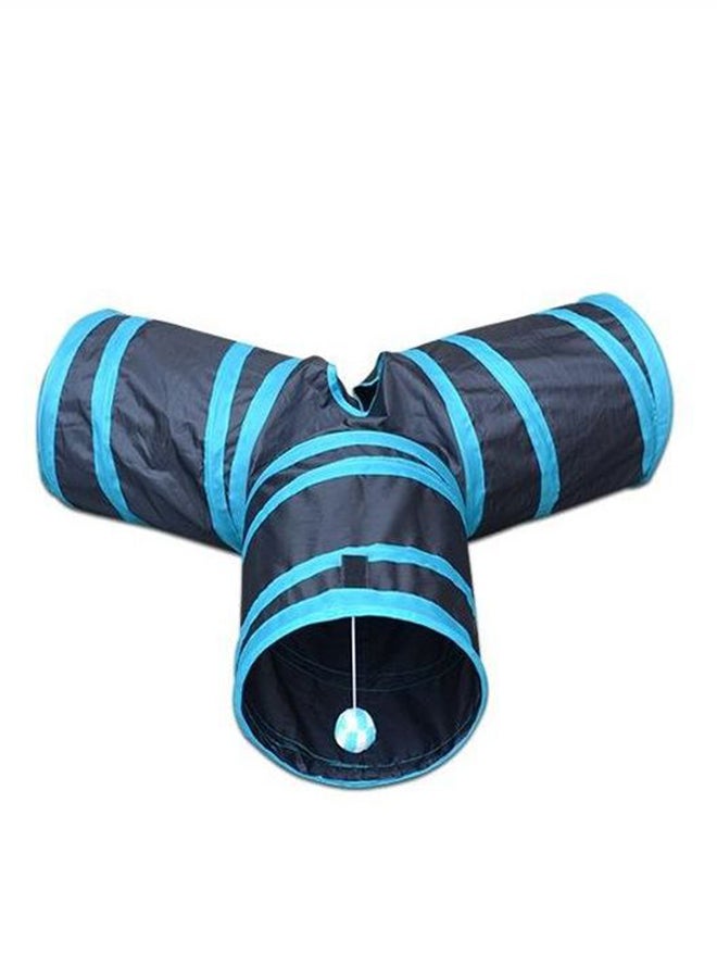 نفق اللعب والاختباء قابل للطي بـ 3 اتجاهات أزرق - Image 1