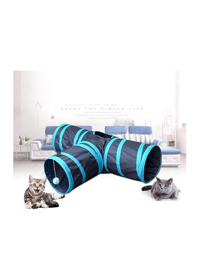 نفق اللعب والاختباء قابل للطي بـ 3 اتجاهات أزرق - Image 2