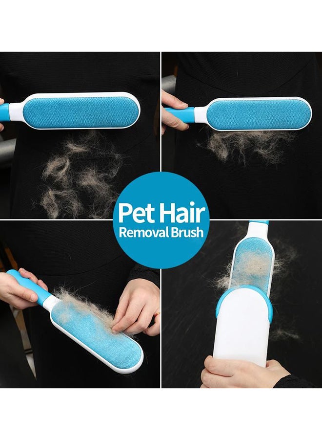 Gagafeel Double Sided Reusable Pet Fur Remover With Self-Cleaning Base Blue/White  - Image 3