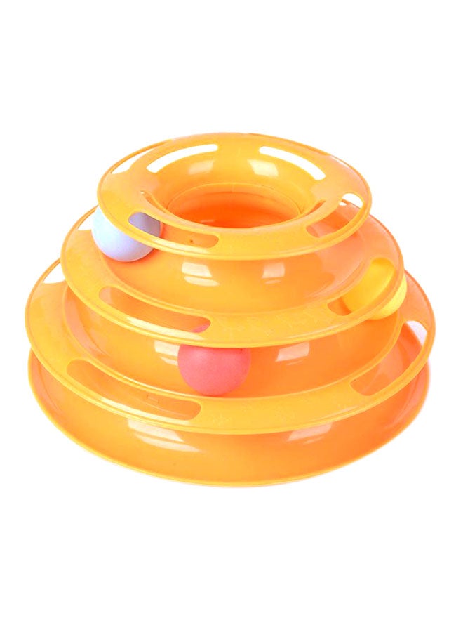 مسار على شكل برج من 3 طبقات برتقالي/أصفر/وردي