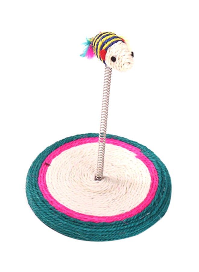 Funny Cat Spring Scratch Board Beige/Green/Yellow - Image 1