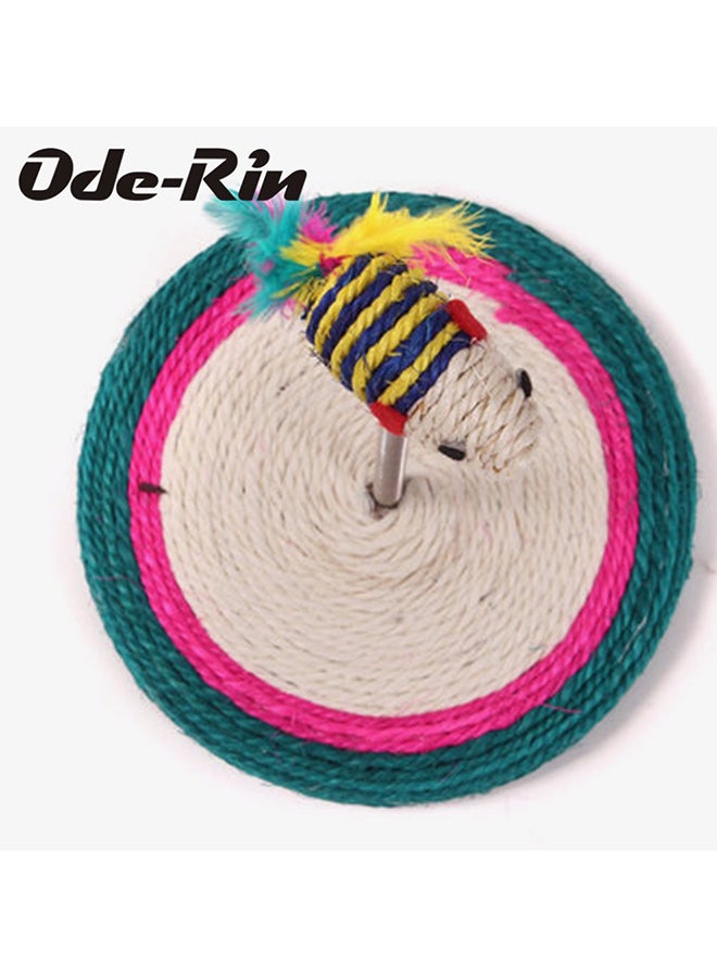 Funny Cat Spring Scratch Board Beige/Green/Yellow - Image 2