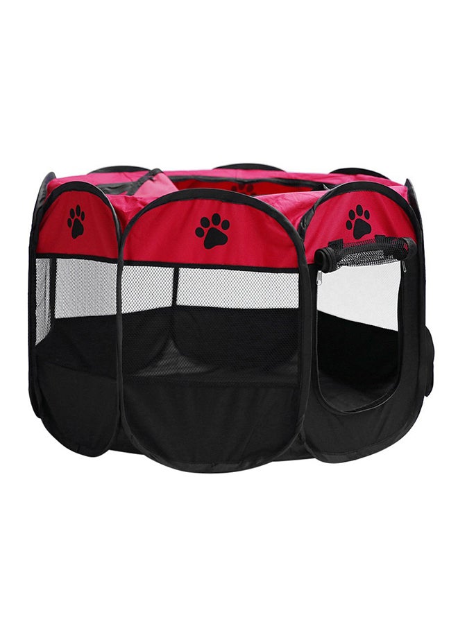 بيت الكلب الأليف لممارسة اللعب قابل للطيّ أحمر وأسود S - Image 1