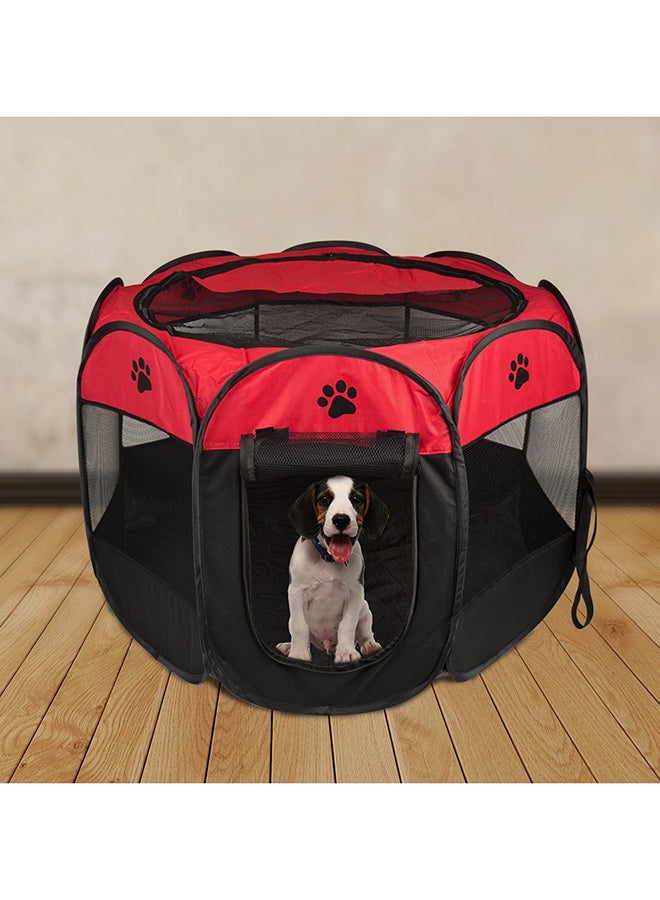 بيت الكلب الأليف لممارسة اللعب قابل للطيّ أحمر وأسود S - Image 3