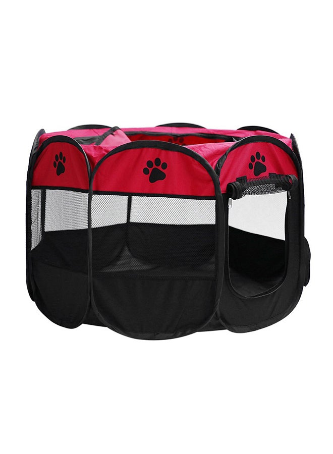 بيت الكلب الأليف لممارسة اللعب قابل للطيّ أحمر وأسود M - Image 1