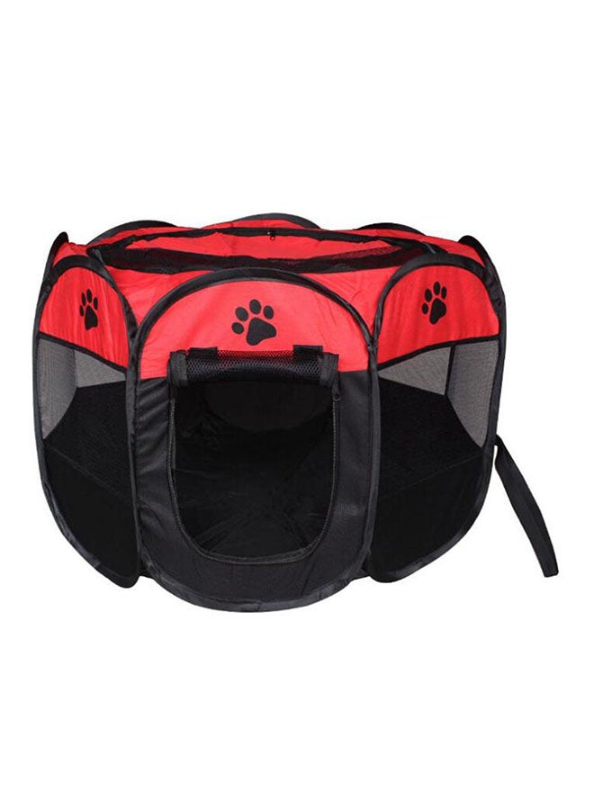 بيت الكلب الأليف لممارسة اللعب قابل للطيّ أحمر وأسود S