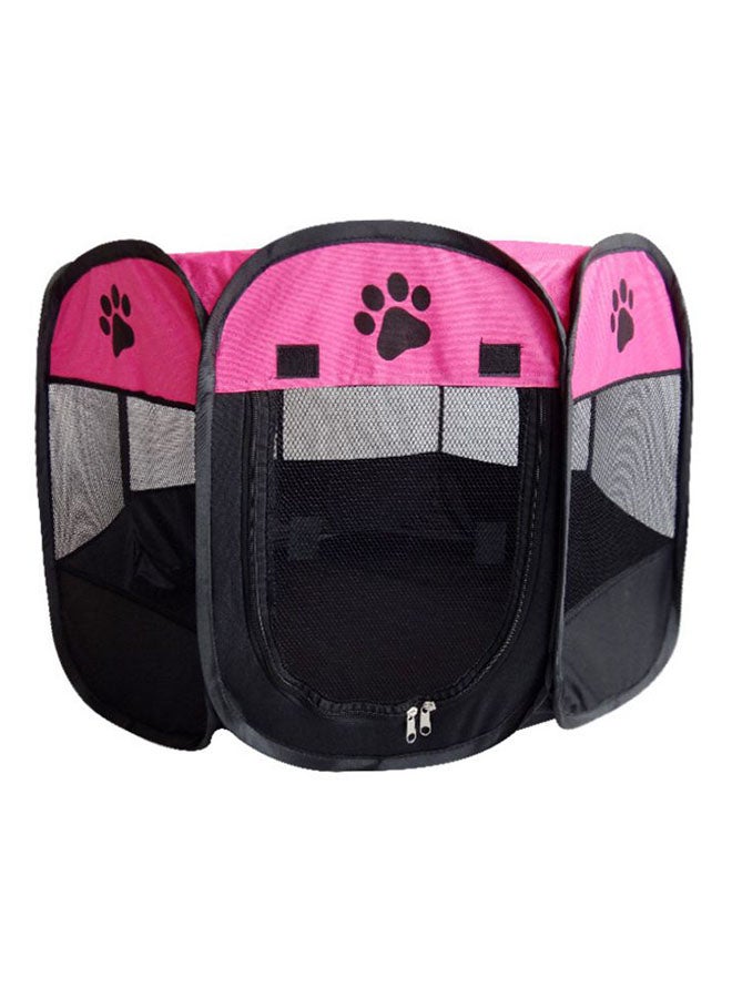 بيت الكلب الأليف لممارسة اللعب قابل للطيّ أحمر وردي/أسود M