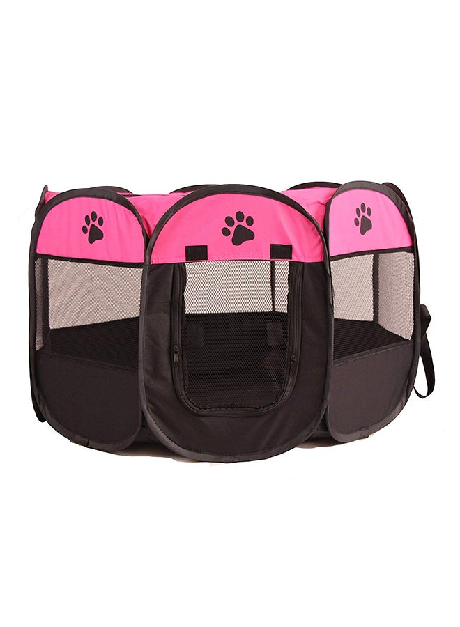 بيت الكلب الأليف لممارسة اللعب قابل للطيّ أحمر وردي/أسود S