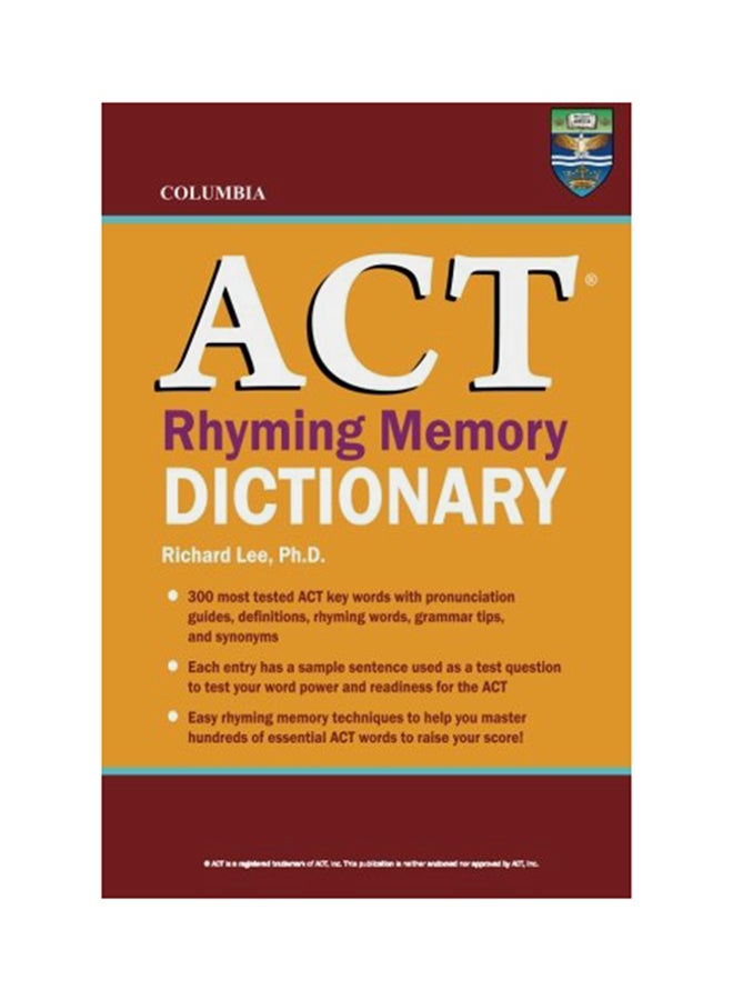Columbia ACT Rhyming Memory Dictionary paperback english - 28-Feb-12