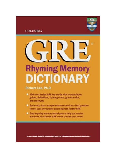 GRE Rhyming Memory Dictionary paperback english - 29-Feb-12