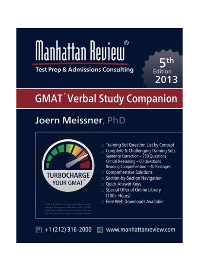 GMAT Verbal Study Companion paperback english - 18-Dec-12 