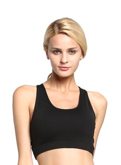 Sports Bra With Smartphone Back Pocket Black