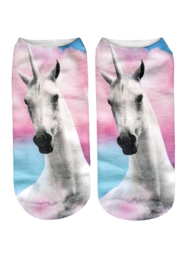 Unicorn Printed Low Cut Ankle Socks Full Unicorn