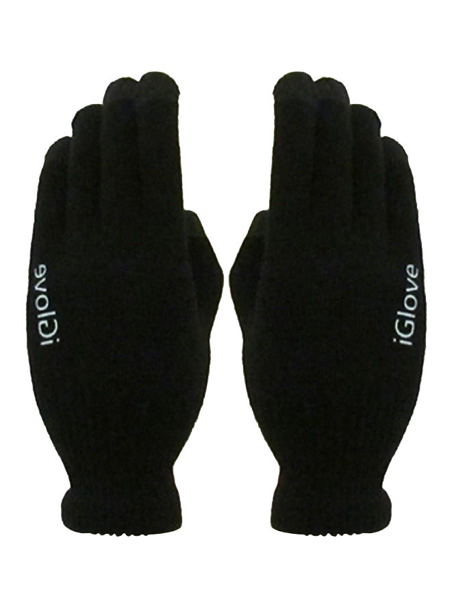 iGLOVE Interwoven Touch Screen Gloves Black - Image 1